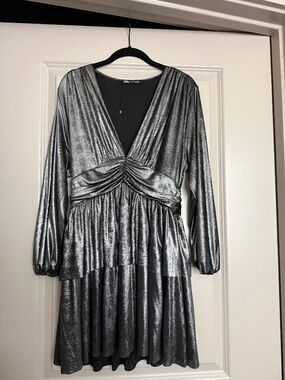 Zara silver cocktail dress